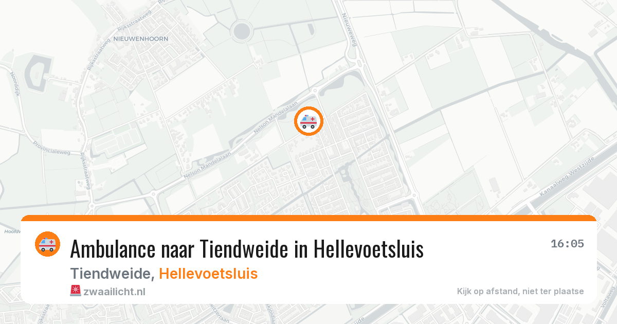 Ambulance naar Tiendweide in Hellevoetsluis — 23 mrt 2026