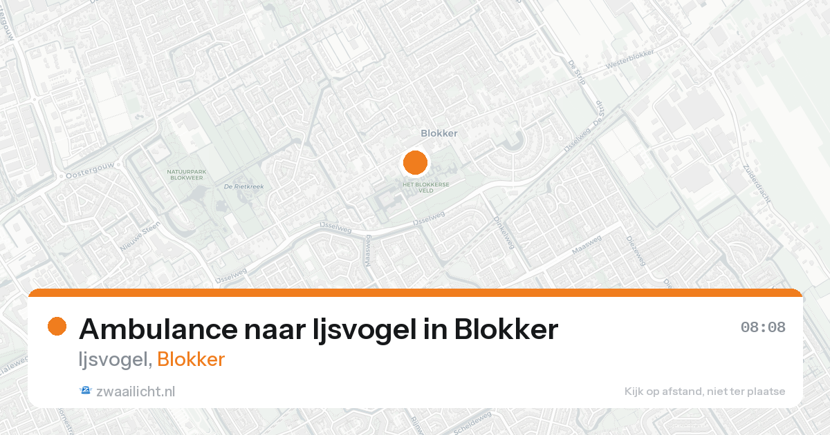 Ambulance naar Ijsvogel in Blokker — 7 feb 2026