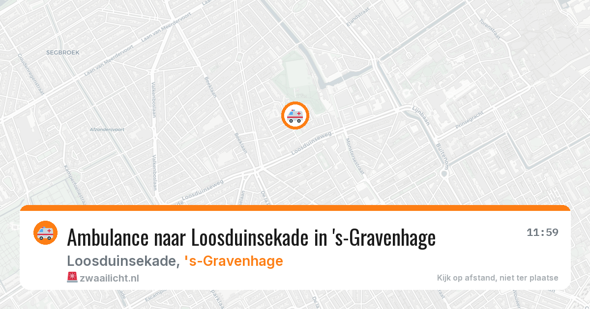 Ambulance naar Loosduinsekade in 's-Gravenhage — 13 apr 2026