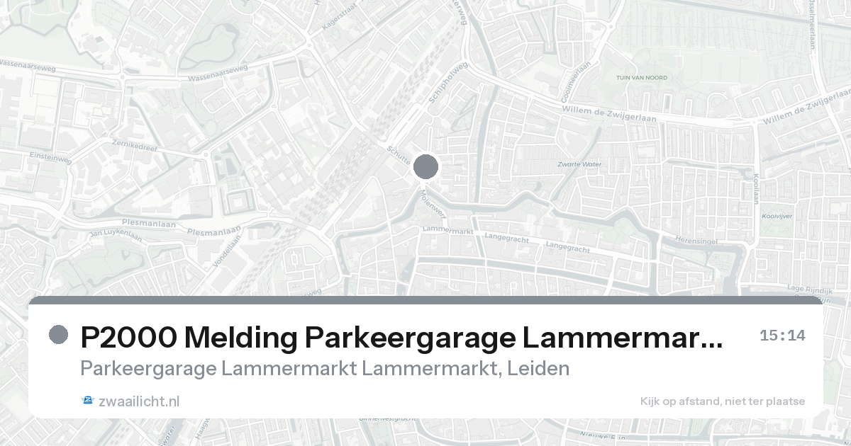 P2000 Melding Parkeergarage Lammermarkt Lammermarkt, Leiden — 31 jan 2026