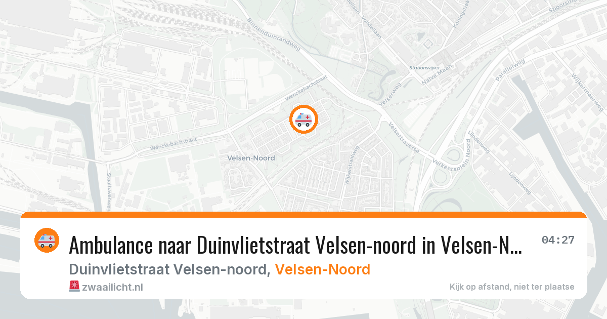 Ambulance naar Duinvlietstraat Velsen-noord in Velsen-Noord — 7 jul 2026