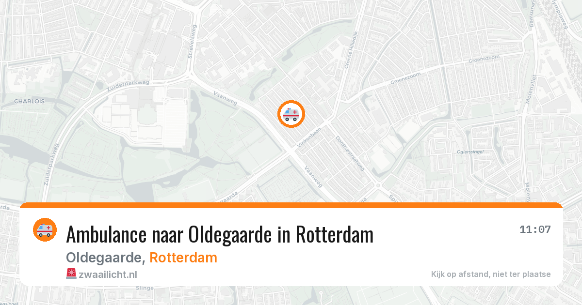 Ambulance naar Oldegaarde in Rotterdam — 30 mrt 2026