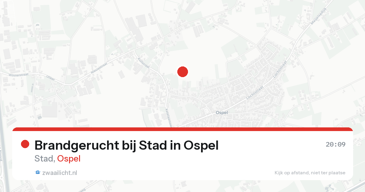 Brandgerucht bij Stad in Ospel — 7 feb 2026