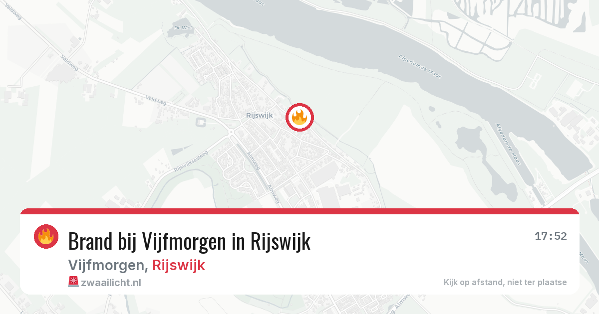 Brand bij Vijfmorgen in Rijswijk — 11 aug 2026