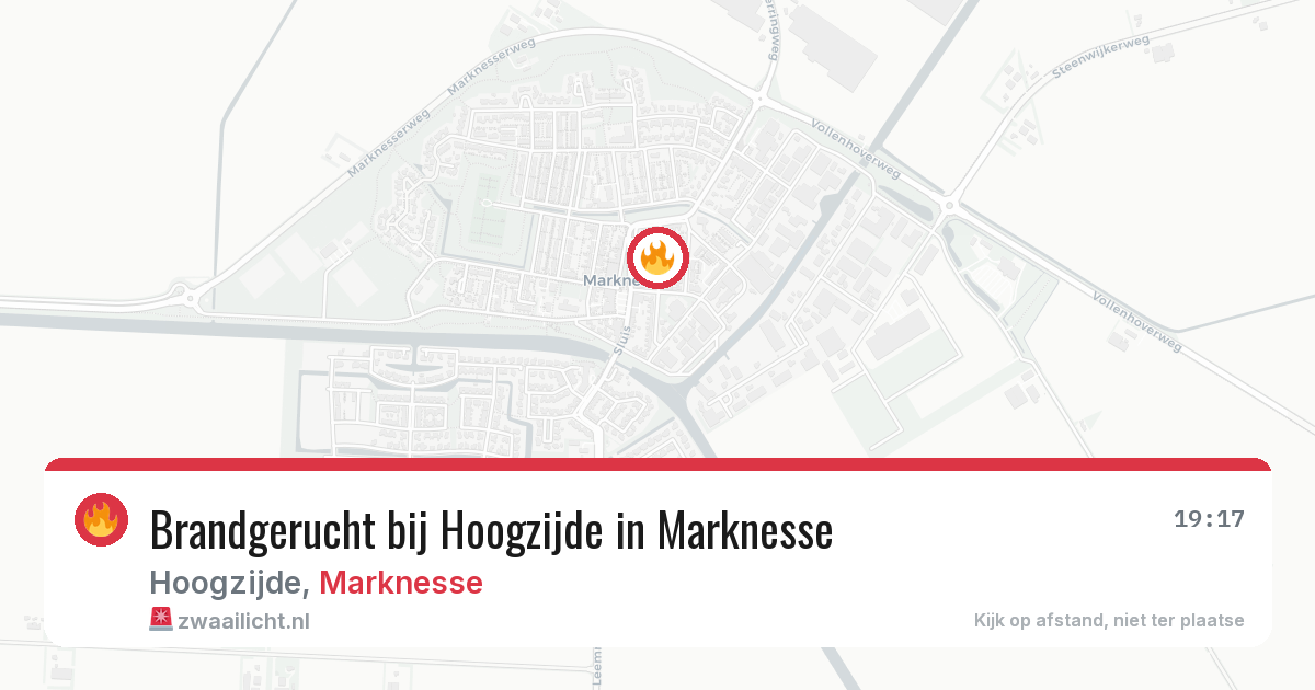 Brandgerucht bij Hoogzijde in Marknesse — 30 mrt 2026