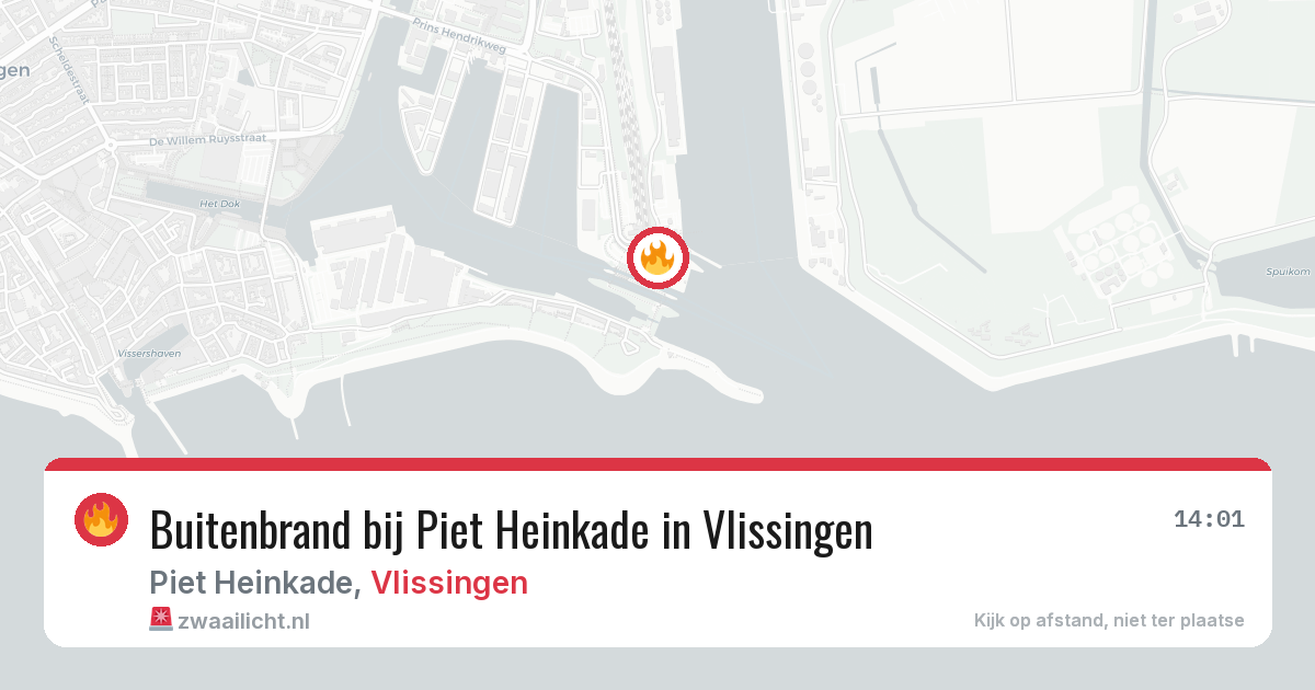 Buitenbrand bij Piet Heinkade in Vlissingen — 1 jul 2026