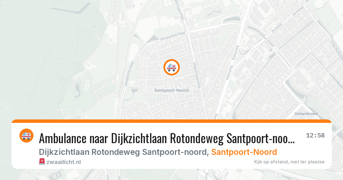 Ambulance naar Dijkzichtlaan Rotondeweg Santpoort-noord in Santpoort-Noord — 11 mei 2026