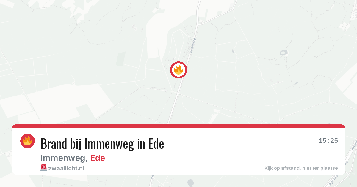 Brand bij Immenweg in Ede — 13 jun 2026