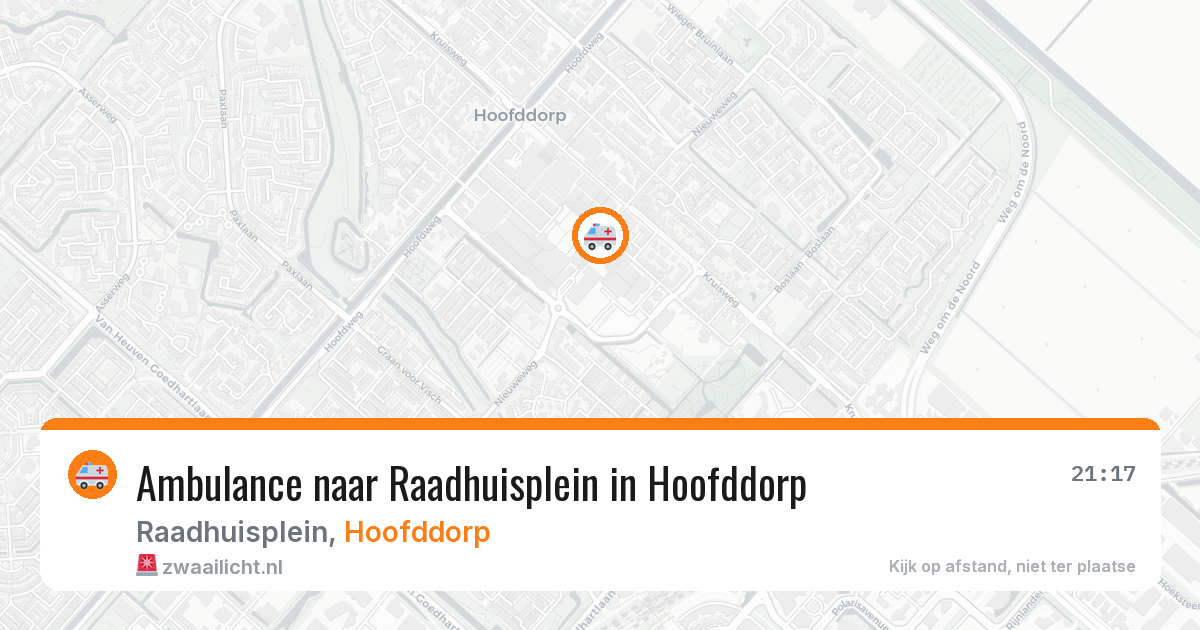 Ambulance naar Raadhuisplein in Hoofddorp — 19 mrt 2026