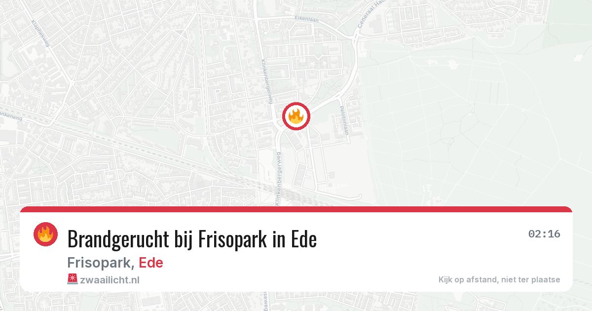 Brandgerucht bij Frisopark in Ede — 27 mei 2026