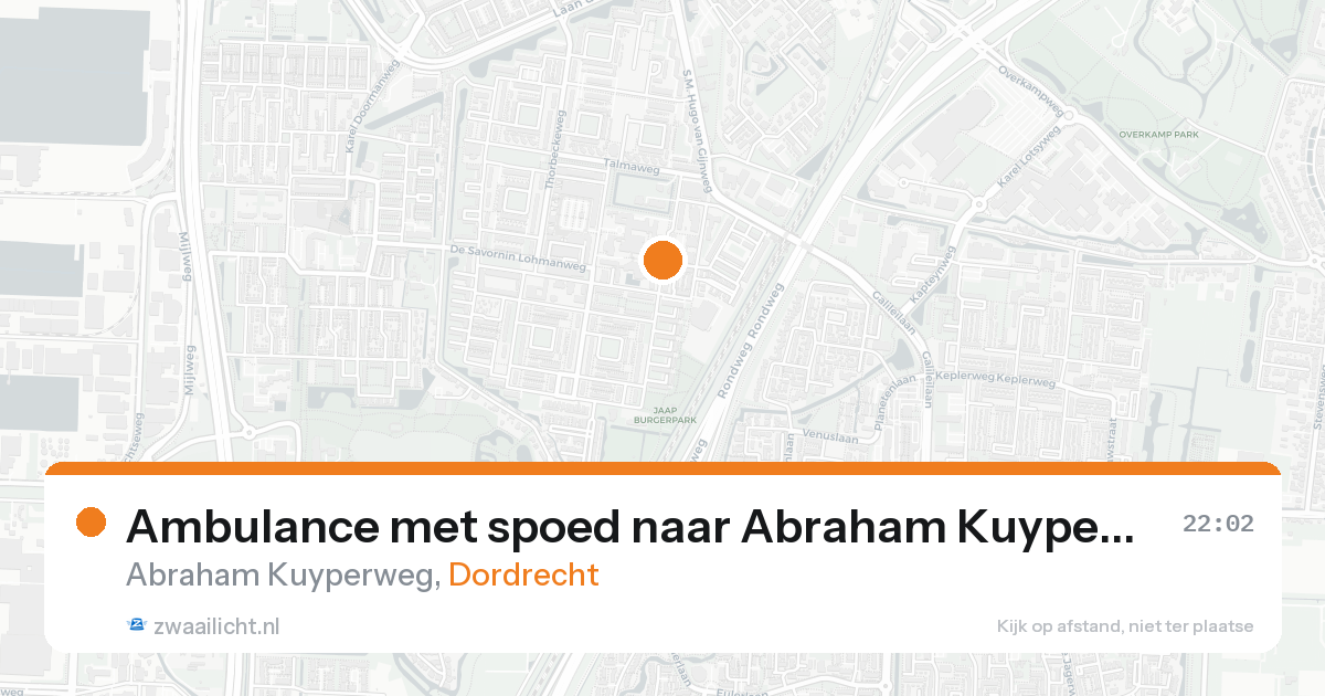 Ambulance met spoed naar Abraham Kuyperweg in Dordrecht — 29 jun 2026