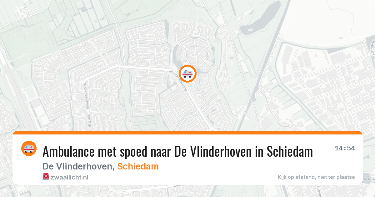 Ambulance met spoed naar De Vlinderhoven in Schiedam — 12 jun 2026