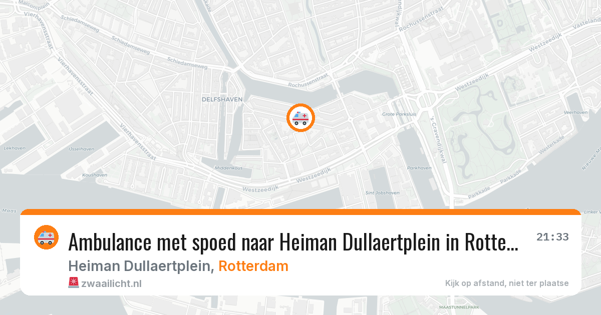 Ambulance met spoed naar Heiman Dullaertplein in Rotterdam — 11 aug 2026