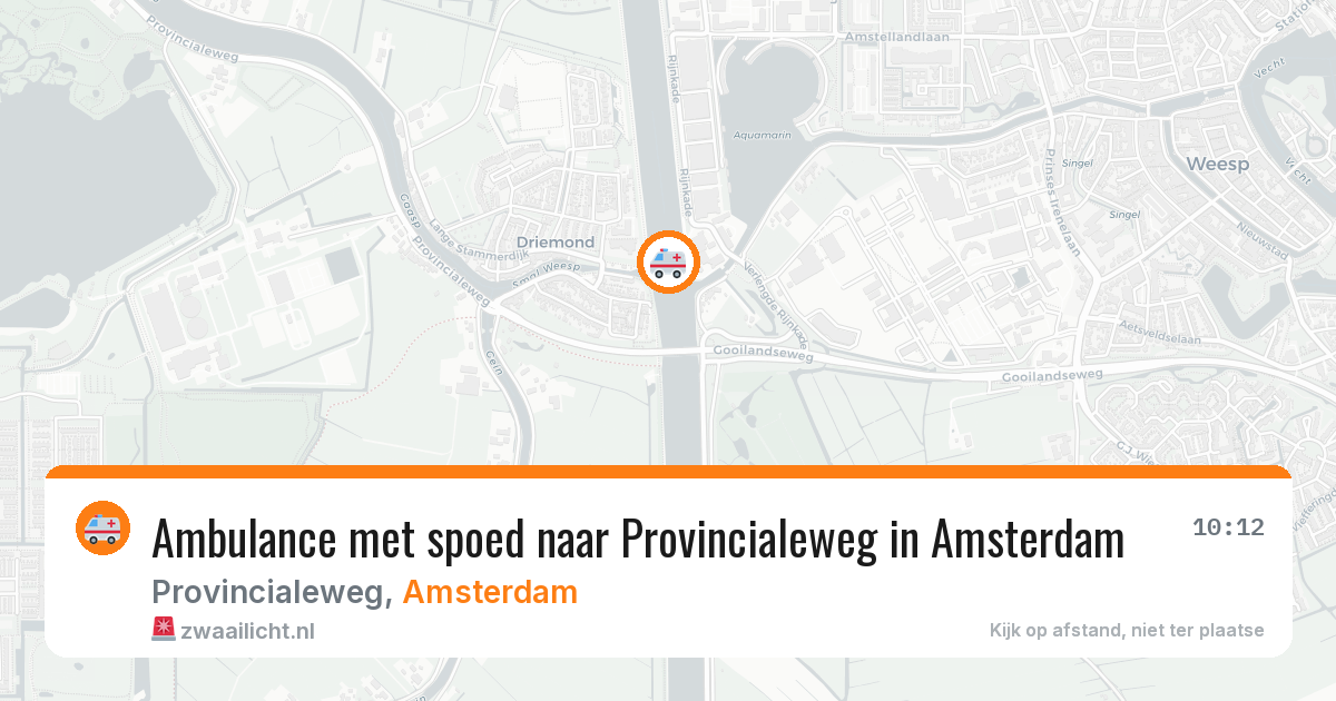 Ambulance met spoed naar Provincialeweg in Amsterdam — 11 jun 2026