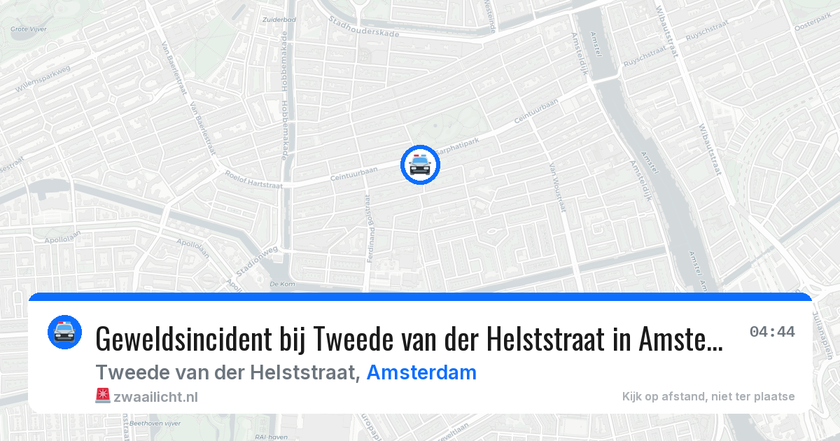 Geweldsincident bij Tweede van der Helststraat in Amsterdam — 5 aug 2026