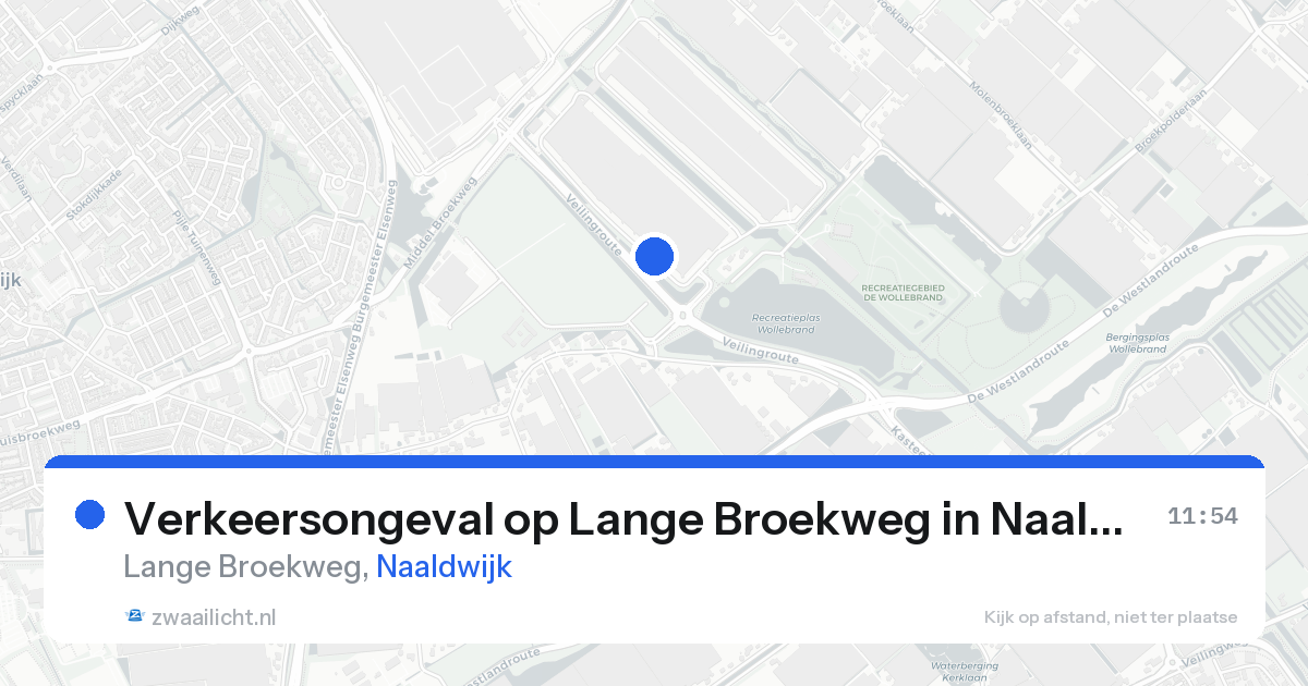 Verkeersongeval op Lange Broekweg in Naaldwijk — 27 mrt 2026