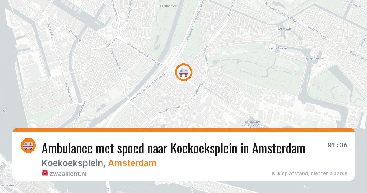 Ambulance met spoed naar Koekoeksplein in Amsterdam — 27 mrt 2026