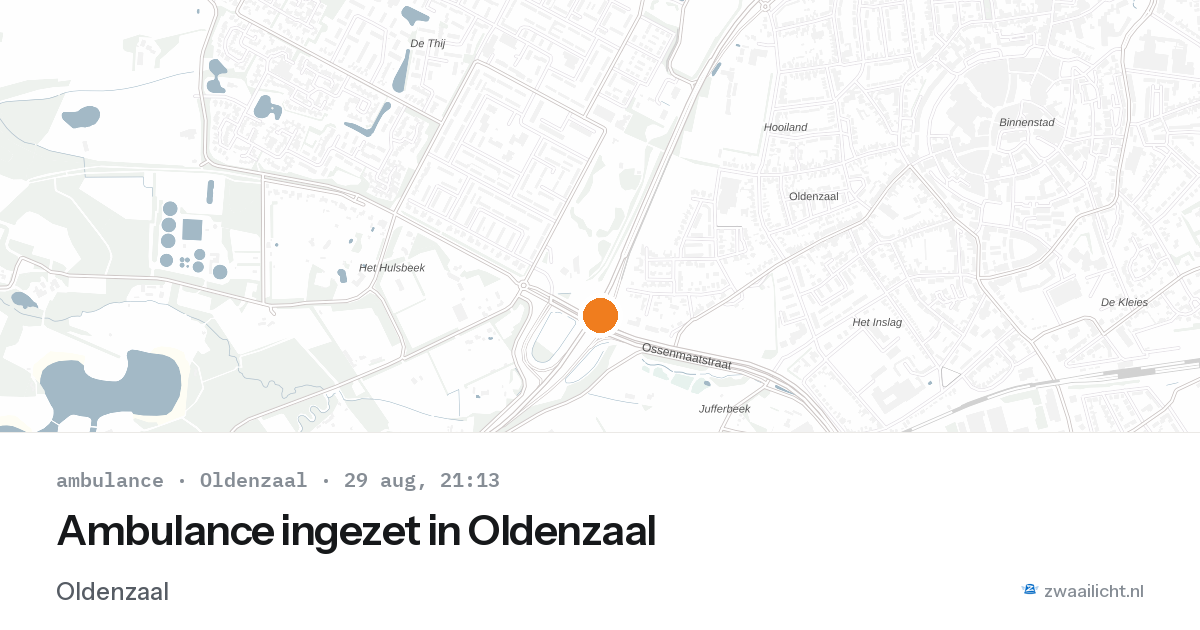 Ambulance ingezet in Oldenzaal — 29 aug 2026
