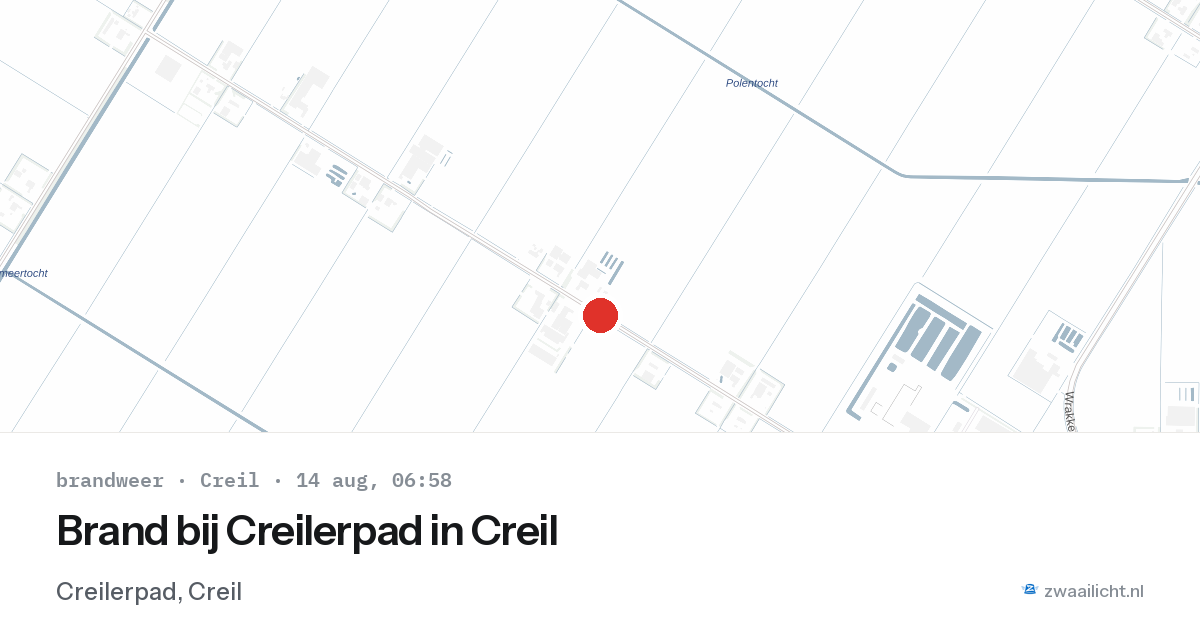 Brand bij Creilerpad in Creil — 14 aug 2026