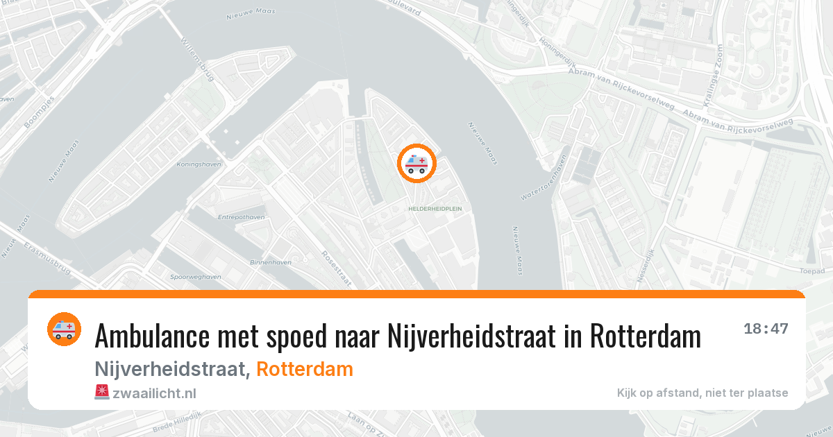 Ambulance met spoed naar Nijverheidstraat in Rotterdam — 12 jun 2026