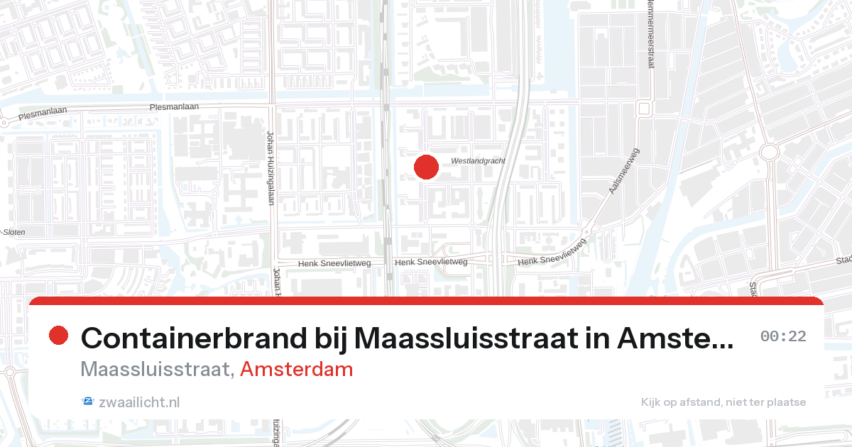 Containerbrand bij Maassluisstraat in Amsterdam — 31 jan 2026