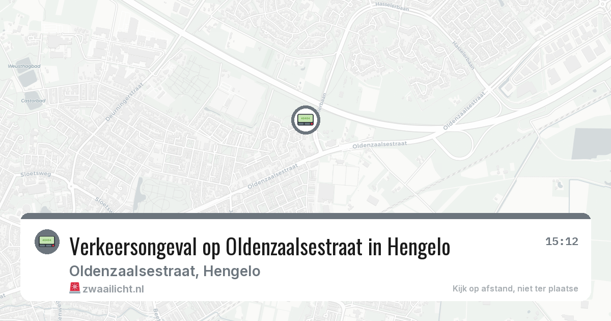 Verkeersongeval op Oldenzaalsestraat in Hengelo — 13 aug 2026