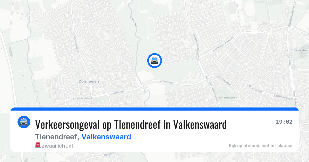Verkeersongeval op Tienendreef in Valkenswaard — 3 mrt 2026