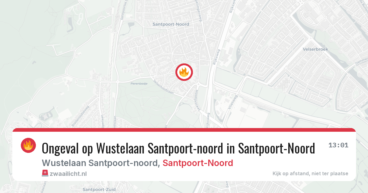 Ongeval op Wustelaan Santpoort-noord in Santpoort-Noord — 27 jun 2026