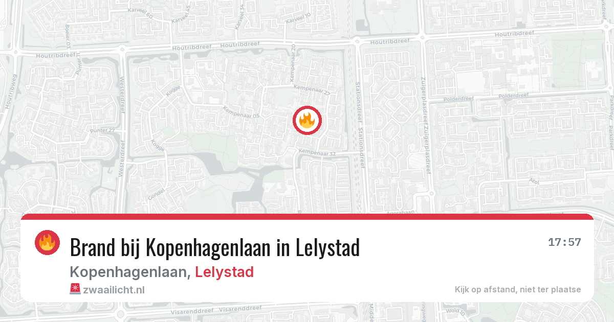 Brand bij Kopenhagenlaan in Lelystad — 16 jun 2026