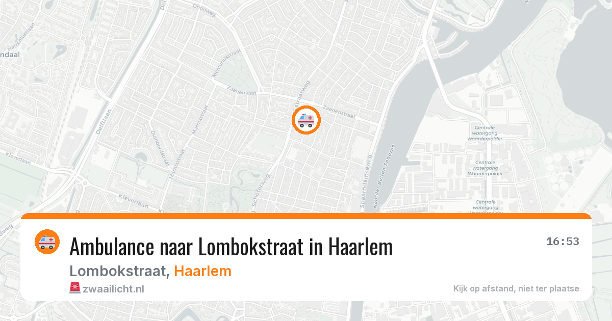 Ambulance naar Lombokstraat in Haarlem — 1 aug 2026