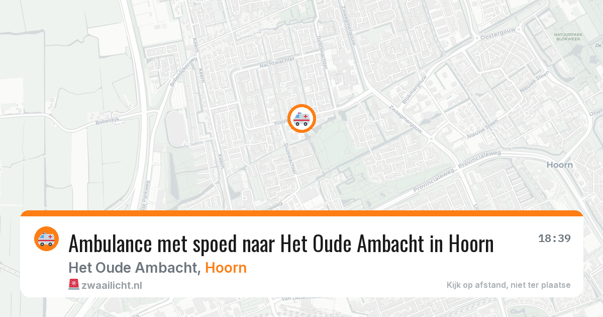 Ambulance met spoed naar Het Oude Ambacht in Hoorn — 11 aug 2026