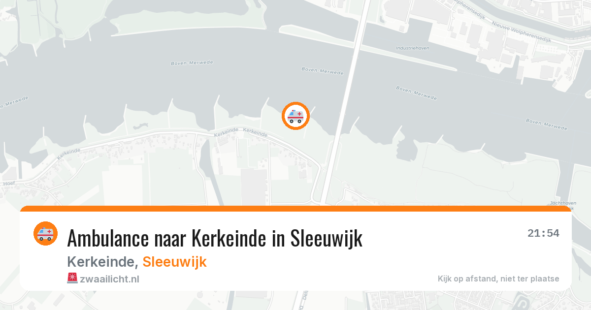 Ambulance naar Kerkeinde in Sleeuwijk — 15 jun 2026