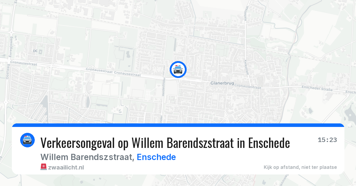 Verkeersongeval op Willem Barendszstraat in Enschede — 24 apr 2026