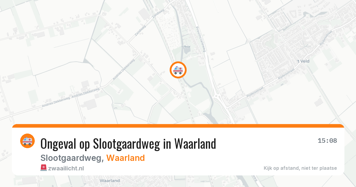 Ongeval op Slootgaardweg in Waarland — 16 jan 2026