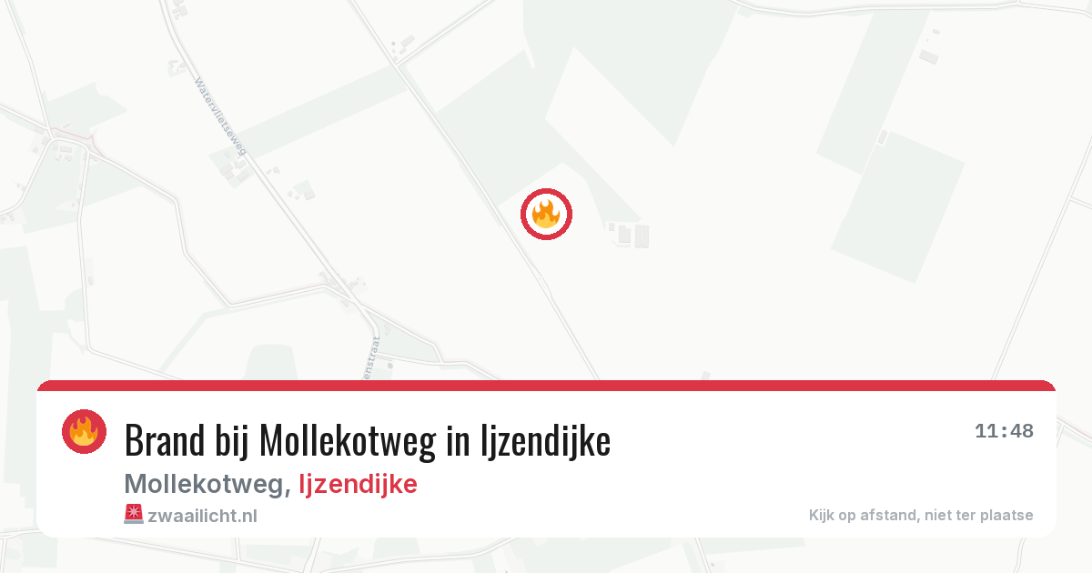 Brand bij Mollekotweg in Ijzendijke — 14 jun 2026