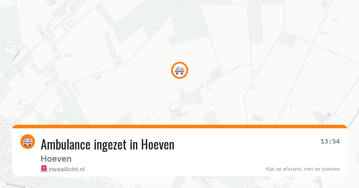 Ambulance ingezet in Hoeven — 12 aug 2026