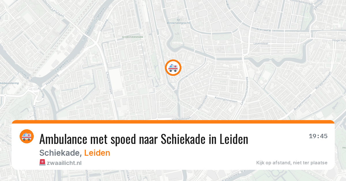 Ambulance met spoed naar Schiekade in Leiden — 23 jun 2026