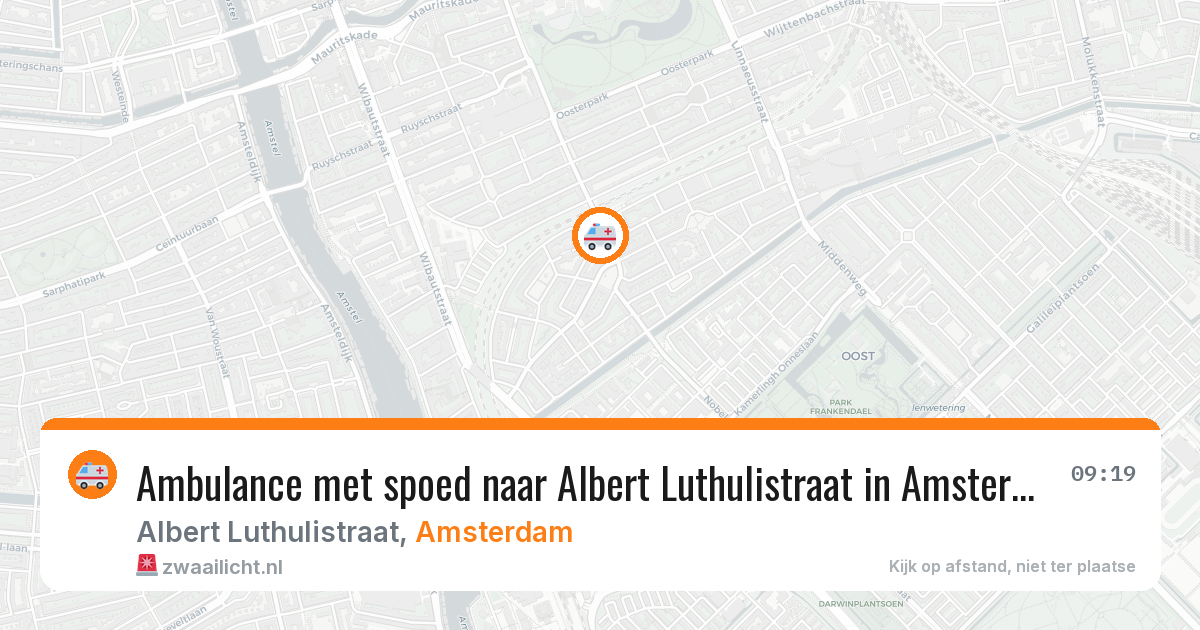 Ambulance met spoed naar Albert Luthulistraat in Amsterdam — 18 jun 2026