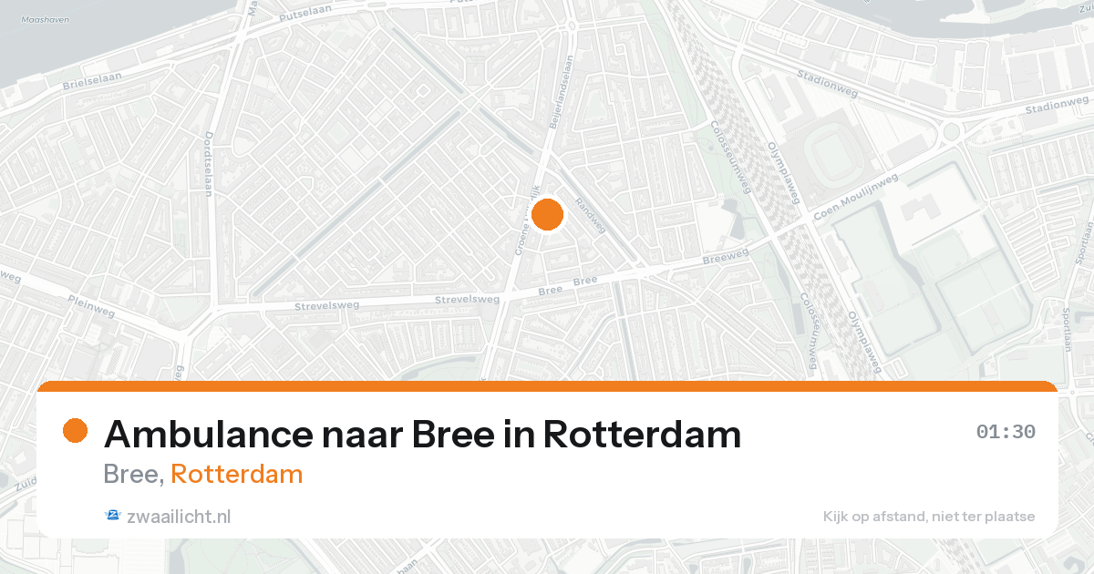 Ambulance naar Bree in Rotterdam — 25 aug 2026