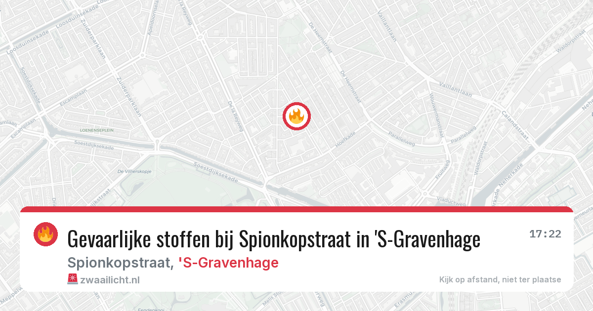 Gevaarlijke stoffen bij Spionkopstraat in 'S-Gravenhage — 11 aug 2026
