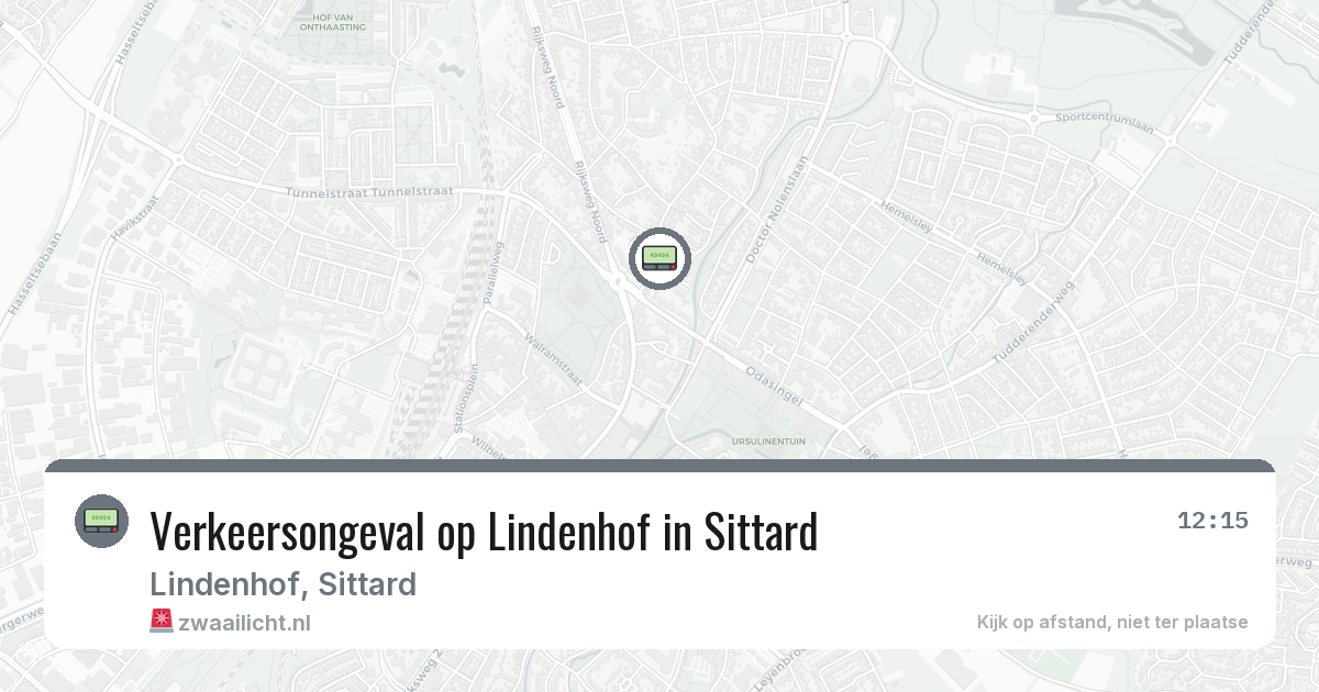 Verkeersongeval op Lindenhof in Sittard — 3 aug 2026