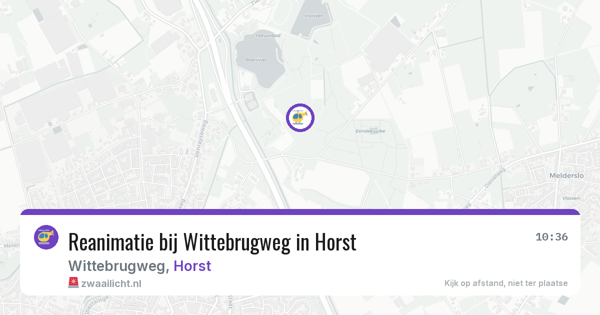 Reanimatie bij Wittebrugweg in Horst — 13 jun 2026