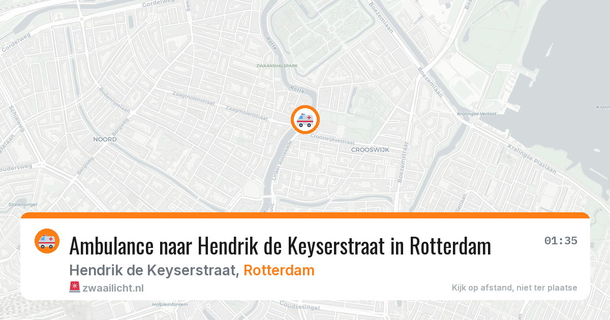 Ambulance naar Hendrik de Keyserstraat in Rotterdam — 18 feb 2026