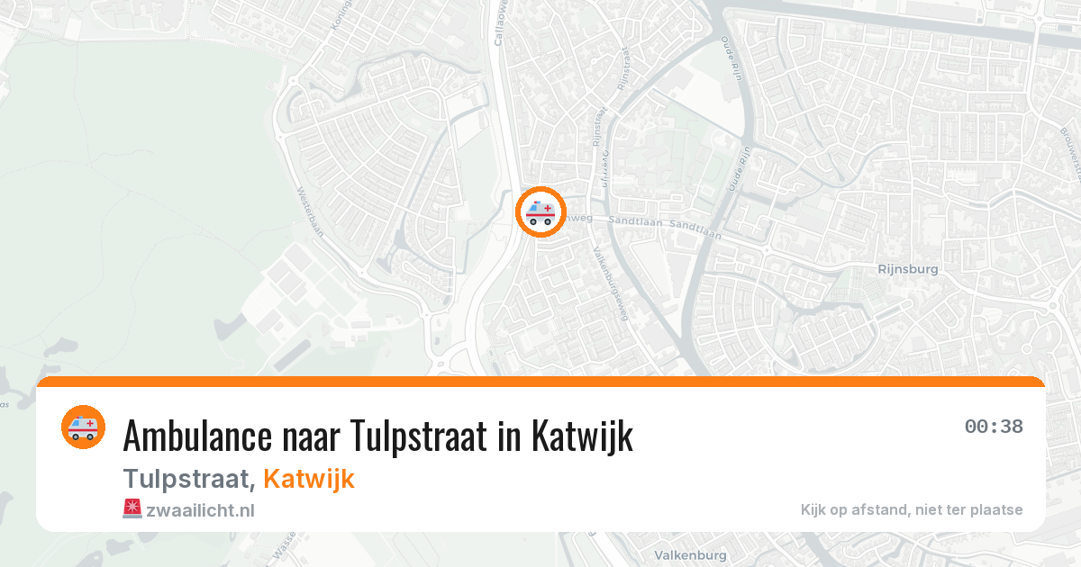 Ambulance naar Tulpstraat in Katwijk — 6 aug 2026