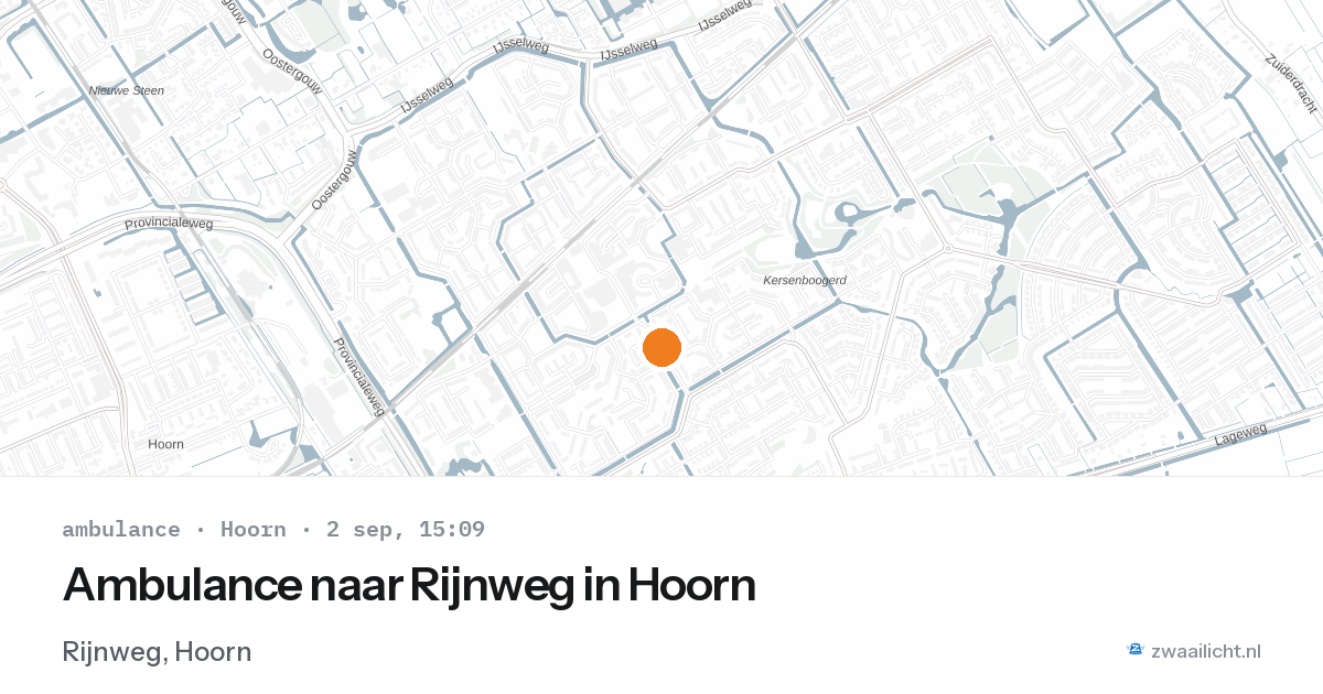 Ambulance naar Rijnweg in Hoorn — 2 sep 2026