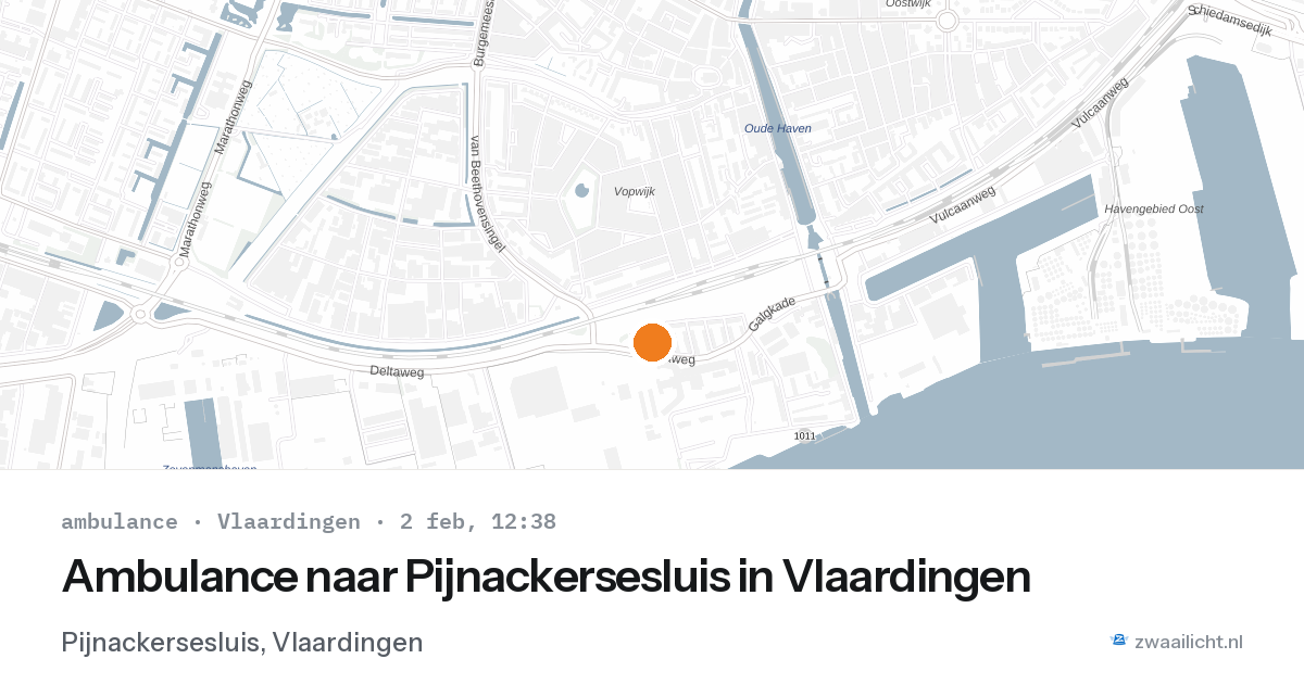 Ambulance naar Pijnackersesluis in Vlaardingen — 2 feb 2026