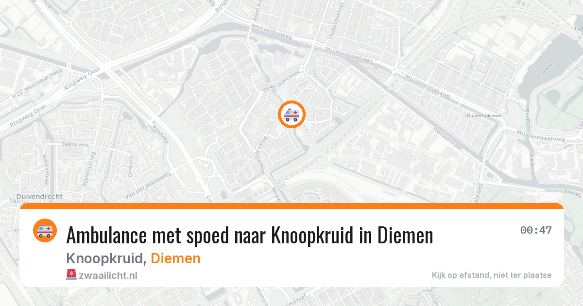 Ambulance met spoed naar Knoopkruid in Diemen — 8 feb 2026