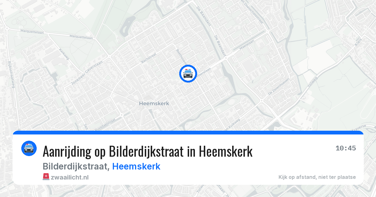 Aanrijding op Bilderdijkstraat in Heemskerk — 25 mei 2026