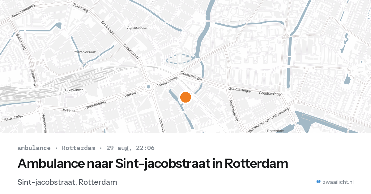 Ambulance naar Sint-jacobstraat in Rotterdam — 29 aug 2026