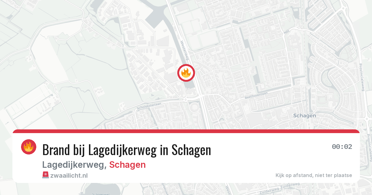 Brand bij Lagedijkerweg in Schagen — 13 jun 2026